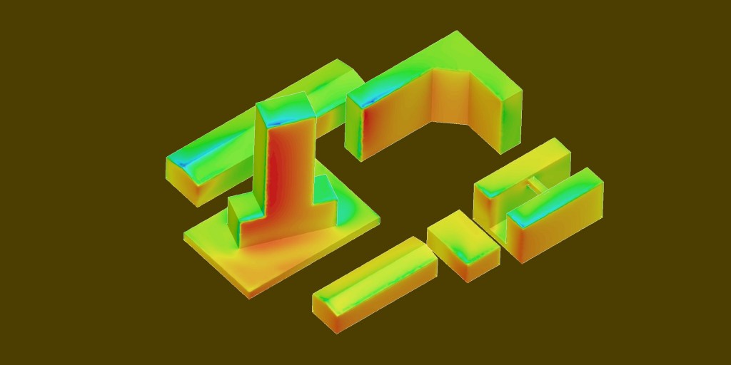 Pressure distribution onto building faces