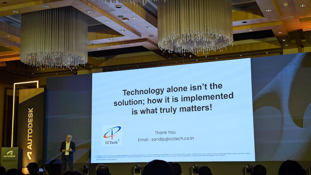 Sandip Jadhav (CEO, CCTech) session at Autodesk Design & Manufacturing Summit 2025