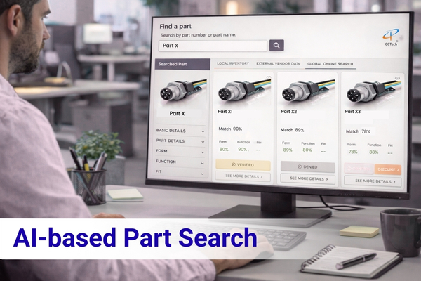 CCTech AI part search interface preview