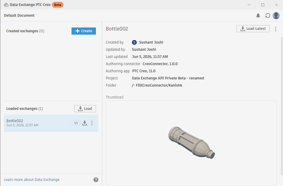 Placeholder screenshot of the Data Exchange opened in Autodesk Docs in a browser window